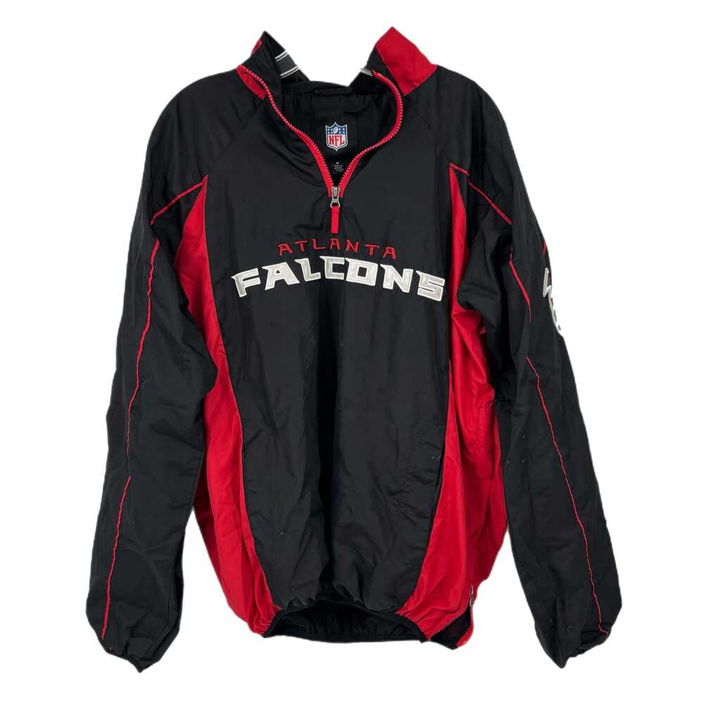 NFL Black Red Windbreaker Zip Front Mid-Length | Mens M